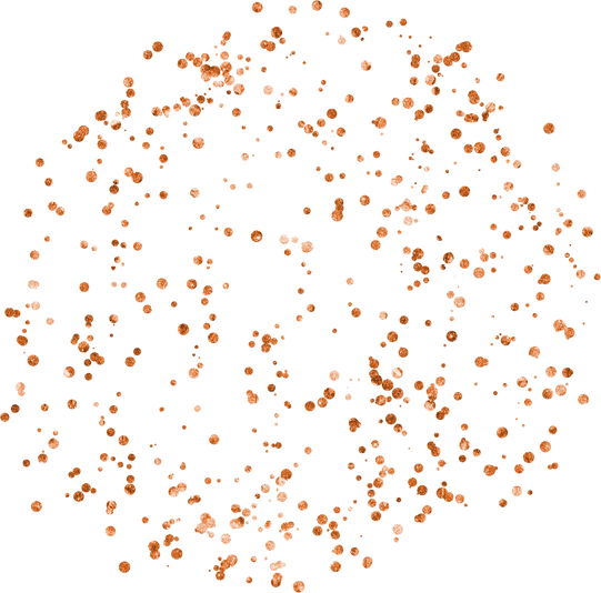 Orange Glitter Circle Confetti